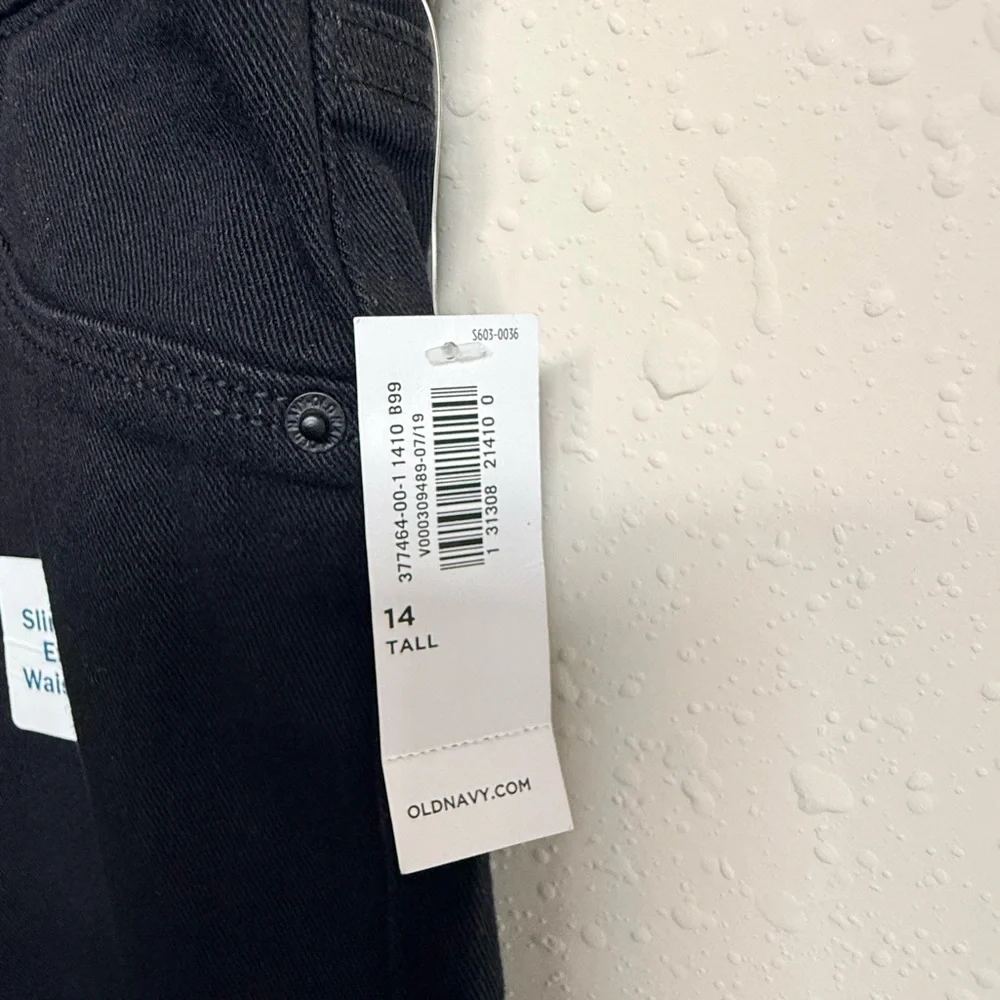 Old Navy Women Black Super Skinny Jeans Size 14 Tall NWT Slimming Waist Stretch - Picture 5 of 11
